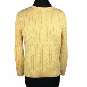 Lands End Cable Knit Sweater Crewneck